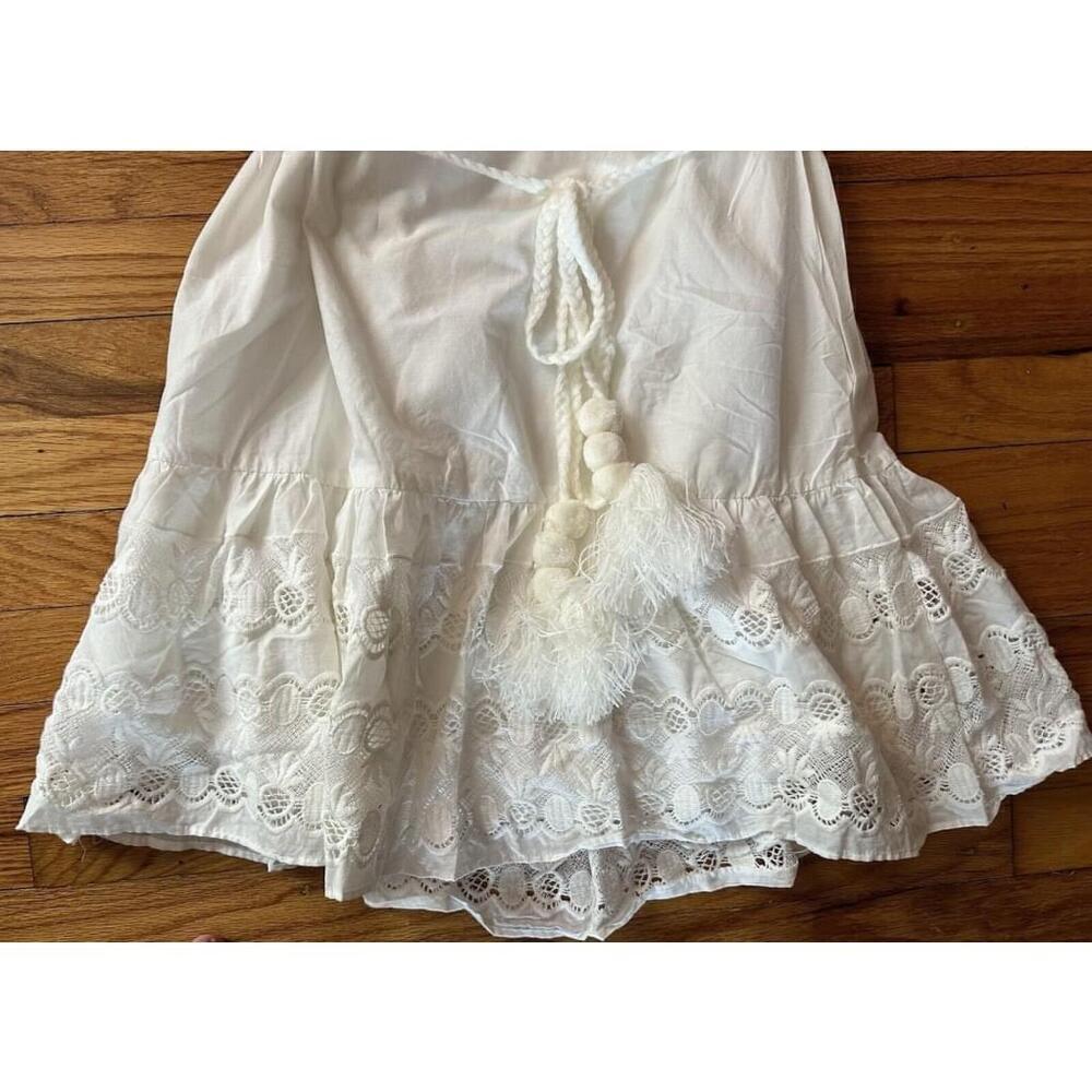 Maette by Stella & Dot Cora One Shoulder Dress White Ruffle Cottagecore - Picture 6 of 9